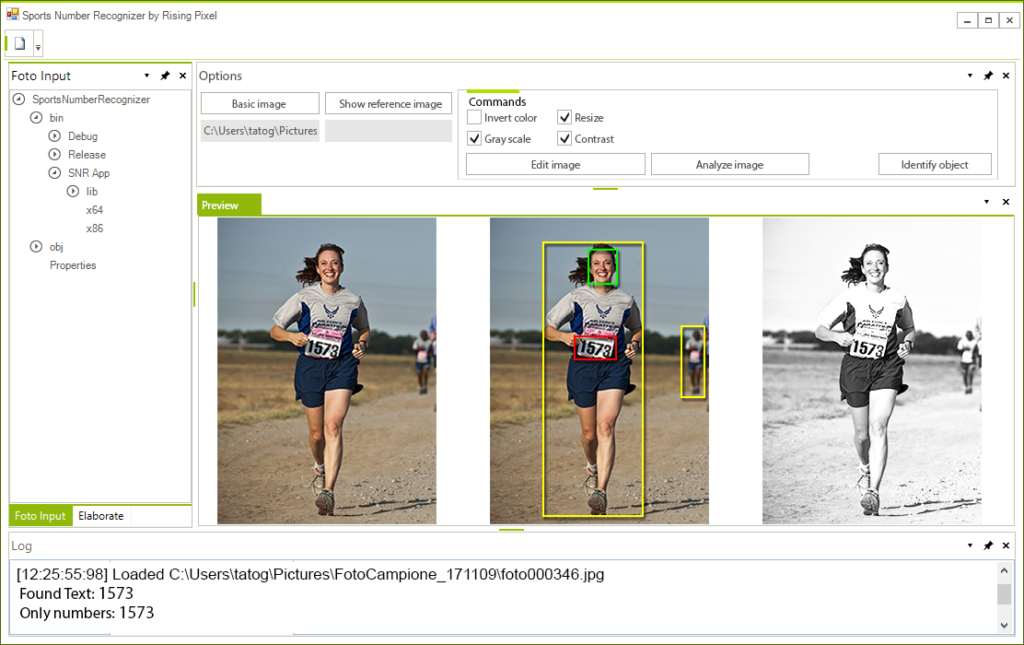 "AI photo analyzer" presentation.